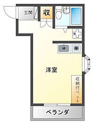 ピパラ ワンルームの間取図画像