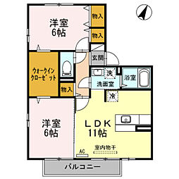 ウェライ2008SA 2LDKの間取図画像