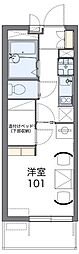 レオパレスArcadiaB 1Kの間取図画像