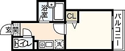 メゾフォルテ大宮 1Kの間取図画像