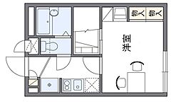 レオパレスサガタ 1Kの間取図画像