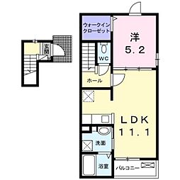 シャンブレ・ラ・ソレイユ2 1LDKの間取図画像
