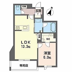 ピアヌーラ翠 1LDKの間取図画像