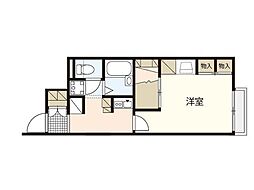 レオパレスパイン滝の下 1Kの間取図画像
