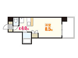 GYビル ワンルームの間取図画像