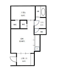 Maison Hinata(新築) 1LDKの間取図画像