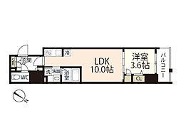 S-RESIDENCE東千田公園alesia 1LDKの間取図画像