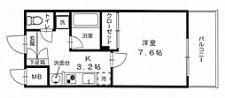 広島市安佐南区山本1丁目マンション 1Kの間取図画像