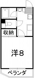 ハイツT・O 1Kの間取図画像
