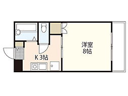 テルセーロパートナー 1Kの間取図画像