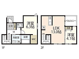 plano矢賀 2LDKの間取図画像