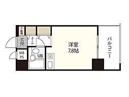 朝日プラザアムネット天満町 ワンルームの間取図画像