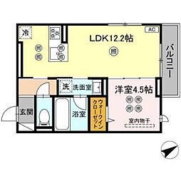 TAMURA西川口 1LDKの間取図画像