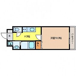 セレーネ 1Kの間取図画像