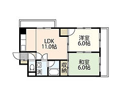 東雲奥野ビル 2LDKの間取図画像