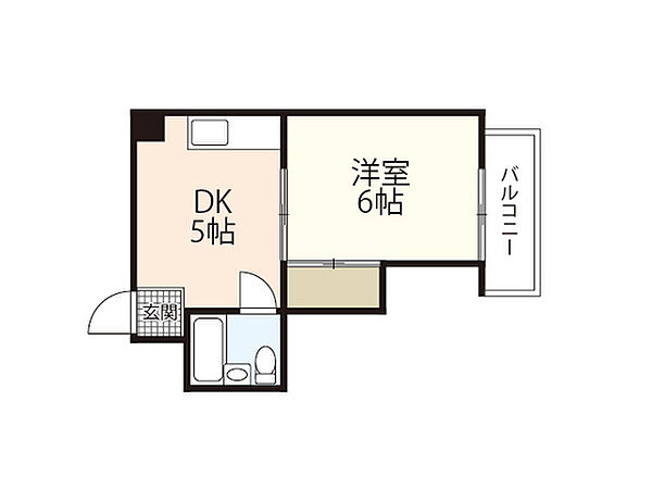 広島県広島市西区楠木町4丁目(賃貸マンション1DK・3階・25.59㎡)の写真 その2