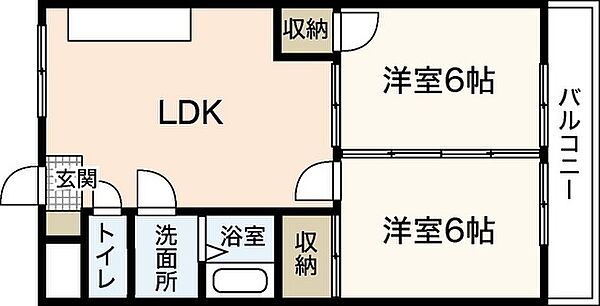 岡野IIビル ｜広島県広島市西区庚午北2丁目(賃貸マンション2LDK・1階・48.60㎡)の写真 その2