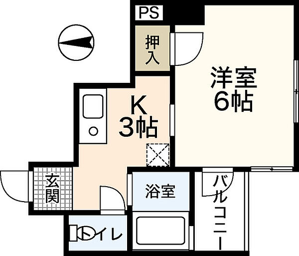 ラ・パンセ ｜広島県広島市中区中島町(賃貸マンション1K・3階・19.47㎡)の写真 その2