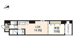 DOLCE平和大通り 1LDKの間取図画像