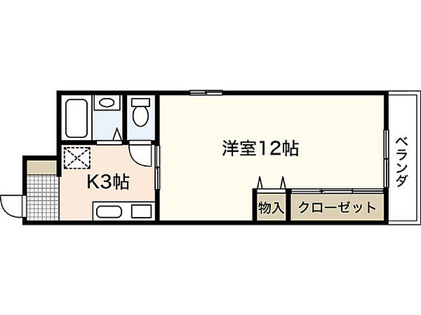 広島県広島市安佐南区中筋1丁目(賃貸マンション1K・6階・34.58㎡)の写真 その2