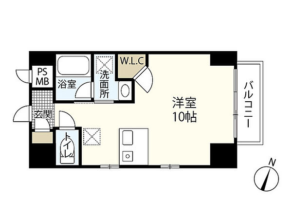 広島県広島市中区銀山町(賃貸マンション1R・7階・29.30㎡)の写真 その2