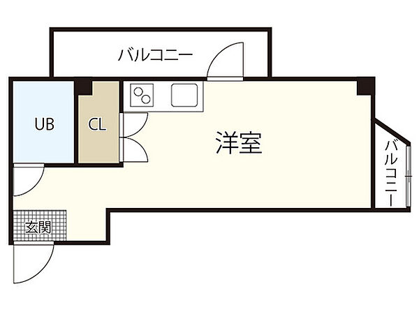 広島県広島市南区宇品東2丁目(賃貸アパート1R・3階・19.00㎡)の写真 その2