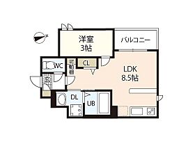 広島県安芸郡海田町新町（賃貸アパート1LDK・2階・27.08㎡） その2