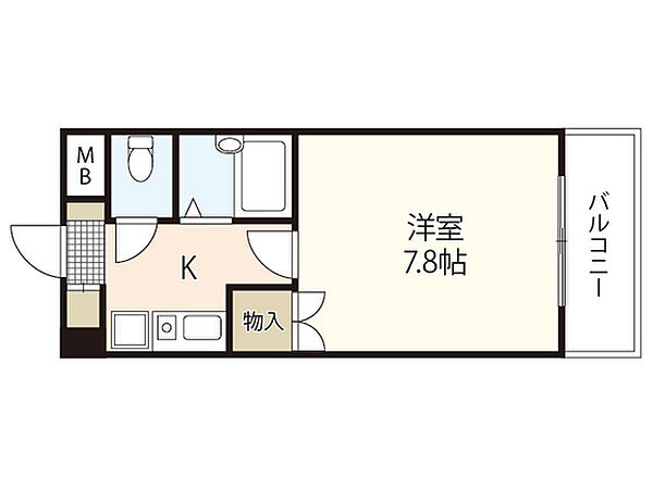 ドミトリー庚午壱番館 ｜広島県広島市西区庚午南2丁目(賃貸マンション1K・2階・23.80㎡)の写真 その2