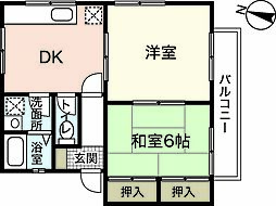 間取図画像 2DK