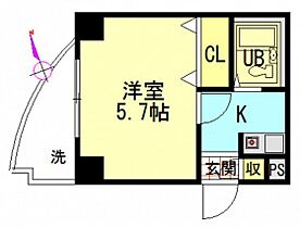 広島県広島市西区小河内町1丁目（賃貸マンション1K・4階・16.20㎡） その2