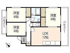 広島県広島市安佐南区高取北1丁目（賃貸マンション3LDK・1階・62.47㎡） その2