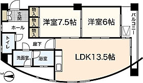 PEARL上幟  ｜ 広島県広島市中区上幟町（賃貸マンション2LDK・4階・63.10㎡） その2