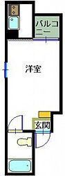 第一浜村ビル ワンルームの間取図画像