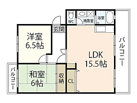 広島県安芸郡海田町南本町（賃貸マンション2LDK・1階・65.60㎡） その2