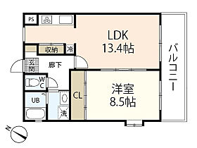 広島県広島市東区牛田早稲田1丁目（賃貸マンション1LDK・1階・50.04㎡） その2