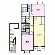 広島県広島市安佐南区伴東2丁目（賃貸アパート2LDK・2階・57.02㎡） その2