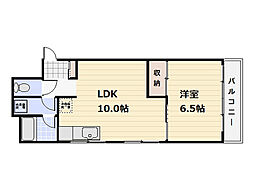 川上ビル 1LDKの間取図画像