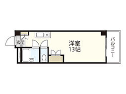 第2上竹ビル ワンルームの間取図画像