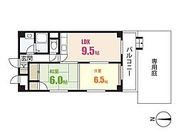 プレシオ住本 2LDKの間取図画像