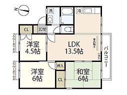 ビューラー.MB 3LDKの間取図画像