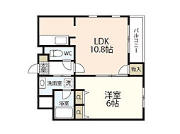 リベルテ 1LDKの間取図画像