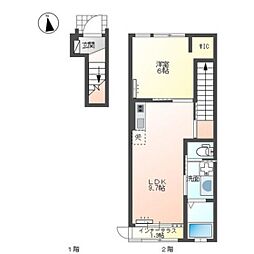 パーチェ 1LDKの間取図画像