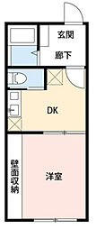 ライオンズマンション京橋 1DKの間取図画像