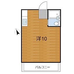 クレベット2 ワンルームの間取図画像