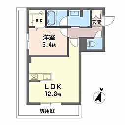 ルリエ府中レジデンス 2LDKの間取図画像
