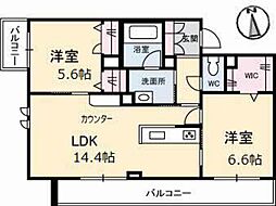 間取図画像 2LDK