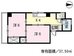 三栄ビル 2Kの間取図画像