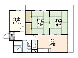 聖コーポ 3LDKの間取図画像
