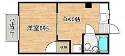 レピュートDORMミネタカ 1DKの間取図画像