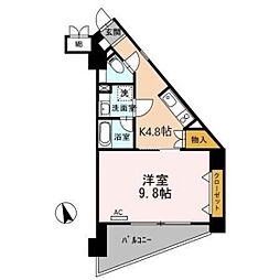 T2FLAT 1Kの間取図画像
